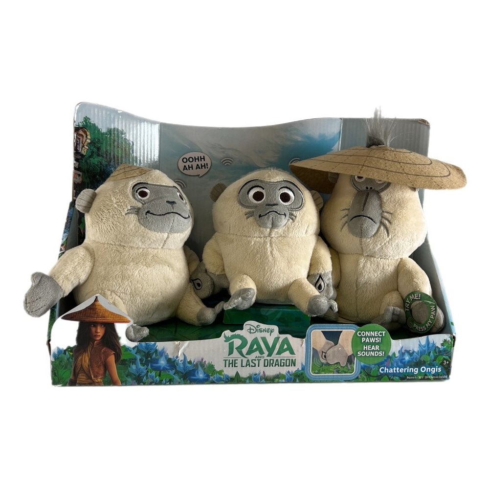 Disney Raya And The Last Dragon NIB Plush Set of 3 Chattering Ongis